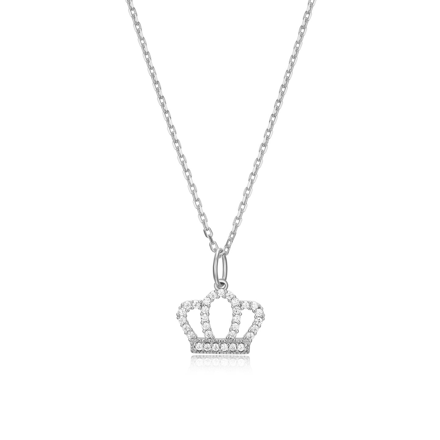 Royalty Statement Necklace in Rhodium-Plated Sterling Silver | M by Monte Luna