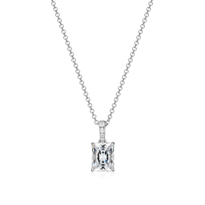 RN0215 - Emerald-Cut CZ Pendant Necklace | reign
