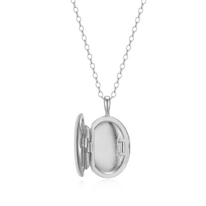 North Star Locket Lab-Created Diamond Pendant Necklace in Rhodium-Plated Sterling Silver | M by Monte Luna