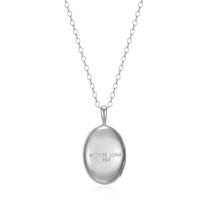 North Star Locket Lab-Created Diamond Pendant Necklace in Rhodium-Plated Sterling Silver | M by Monte Luna