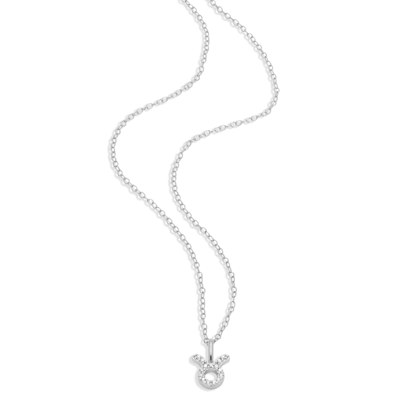 Taurus Constellation Pendant Necklace in Rhodium-Plated Sterling Silver | M by Monte Luna