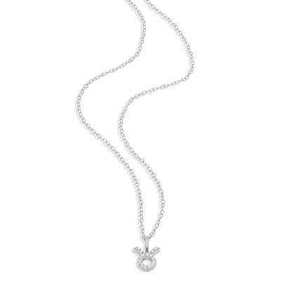 Taurus Constellation Pendant Necklace in Rhodium-Plated Sterling Silver | M by Monte Luna