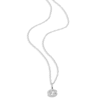 Cancer Constellation Pendant Necklace in Rhodium-Plated Sterling Silver | M by Monte Luna