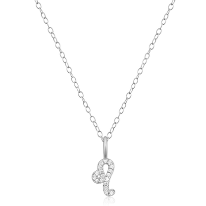 Leo Constellation Pendant Necklace in Rhodium-Plated Sterling Silver | M by Monte Luna