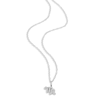 Virgo Constellation Pendant Necklace in Rhodium-Plated Sterling Silver | M by Monte Luna