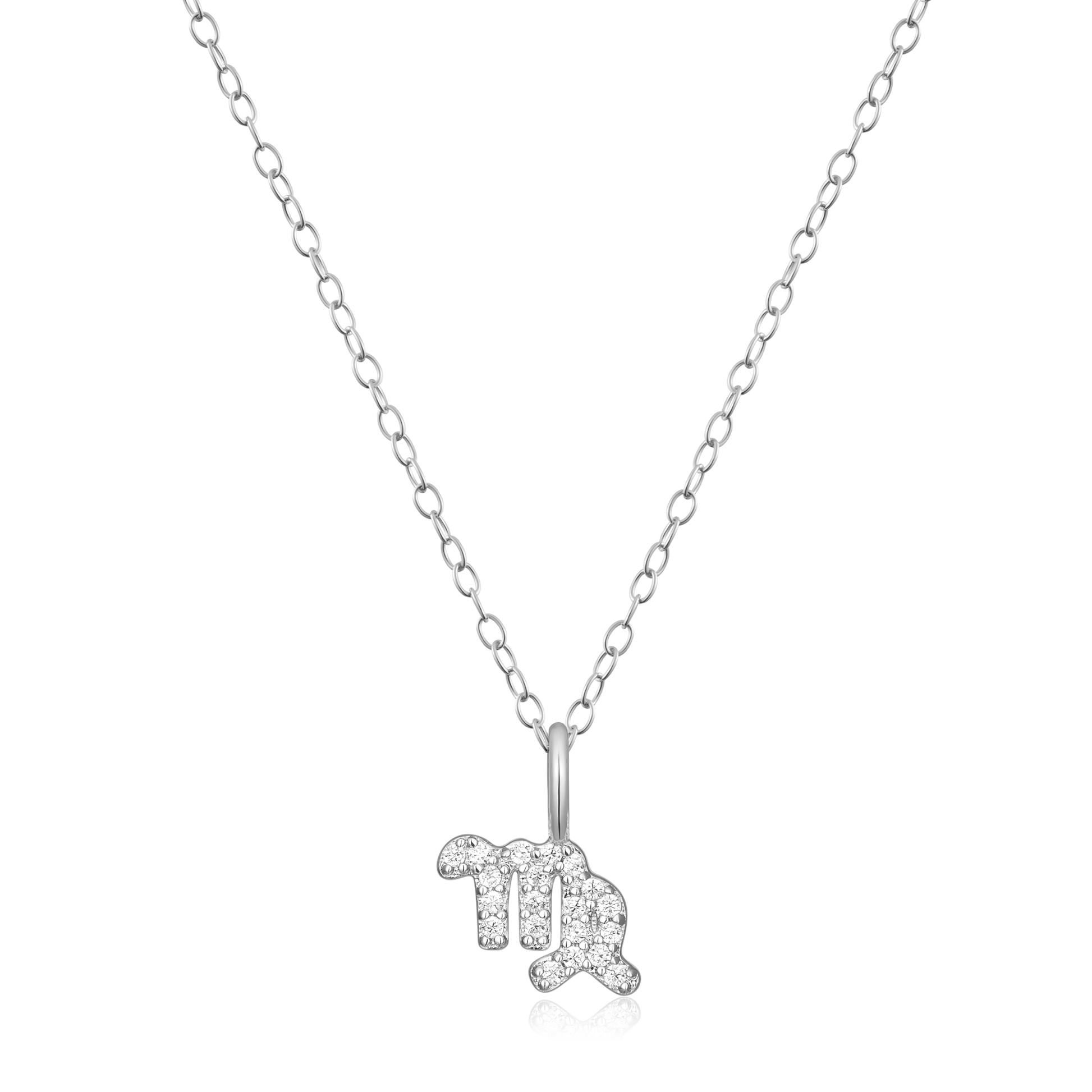 Virgo Constellation Pendant Necklace in Rhodium-Plated Sterling Silver | M by Monte Luna