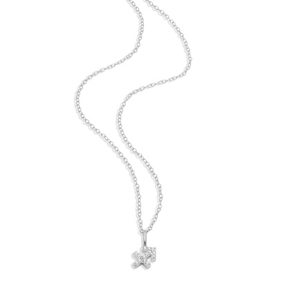 Sagittarius Constellation Pendant Necklace in Rhodium-Plated Sterling Silver | M by Monte Luna