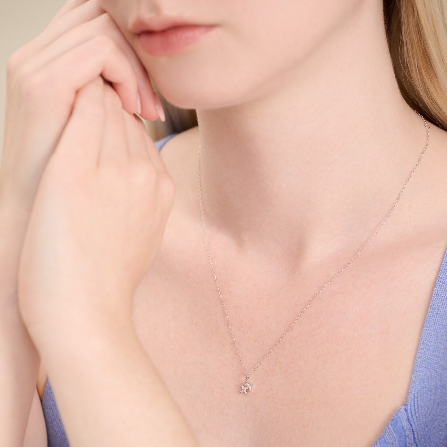 Sagittarius Constellation Pendant Necklace in Rhodium-Plated Sterling Silver | M by Monte Luna