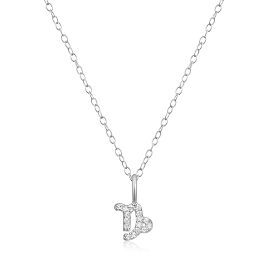 Capricorn Constellation Pendant Necklace in Rhodium-Plated Sterling Silver | M by Monte Luna
