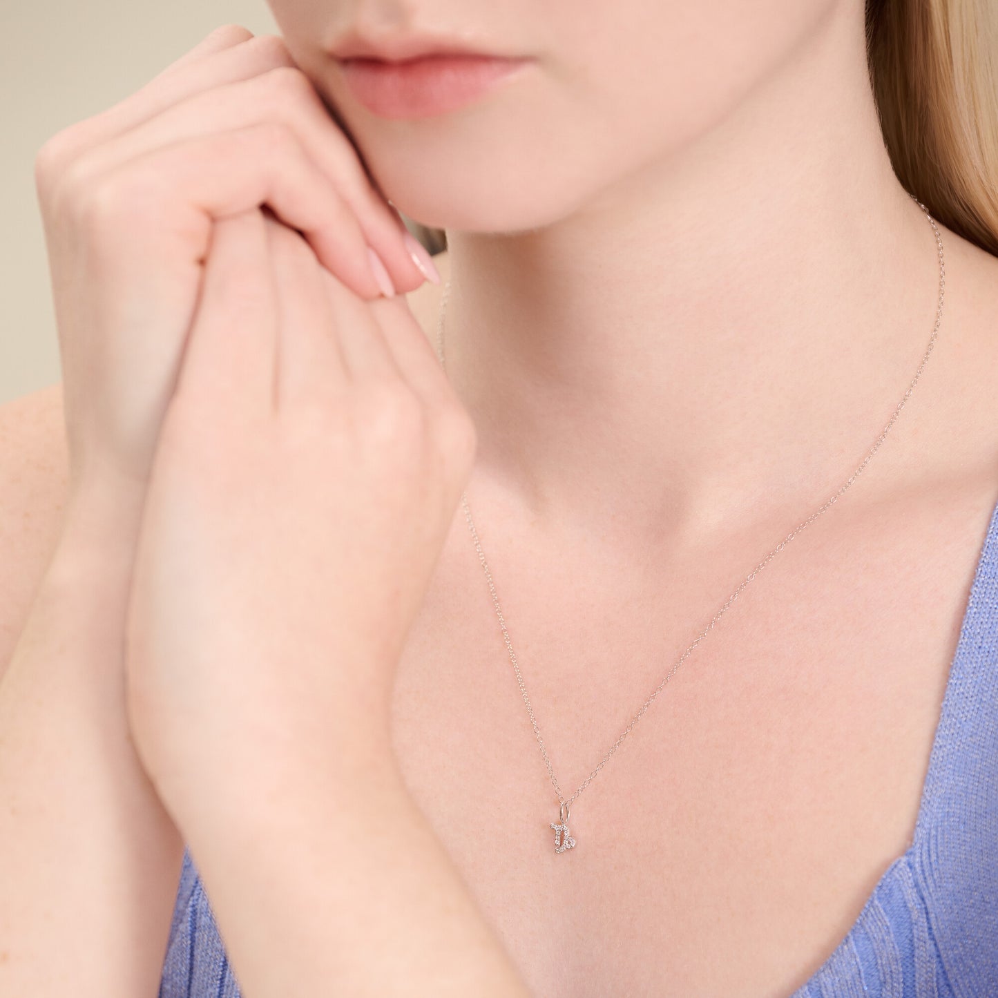 Capricorn Constellation Pendant Necklace in Rhodium-Plated Sterling Silver | M by Monte Luna