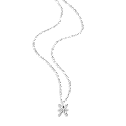 Pisces Constellation Pendant Necklace in Rhodium-Plated Sterling Silver | M by Monte Luna