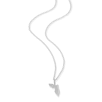 Florida State Lab-Created Diamond Pendant Necklace in Rhodium-Plated Sterling Silver | M by Monte Luna