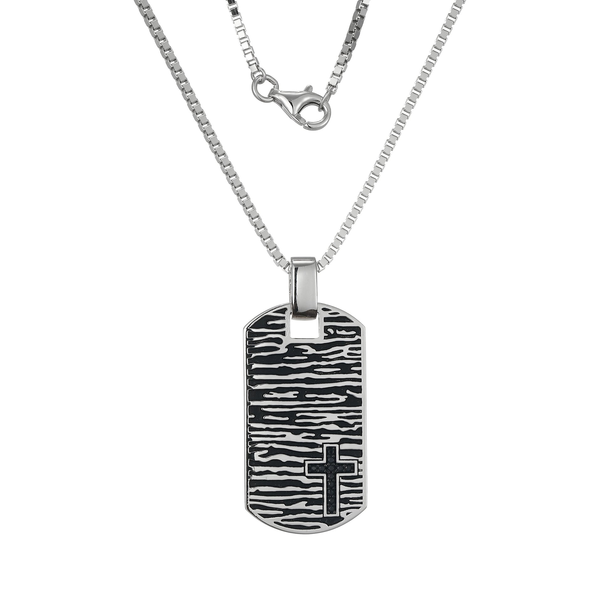 UN0114 - Timber Dog Tag Pendant Necklace | ethos