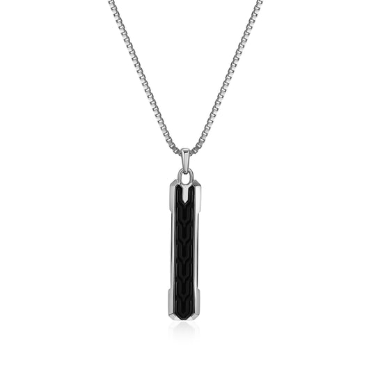 UN0125 - Geo Black Onyx Pendant Necklace | Paris 1901