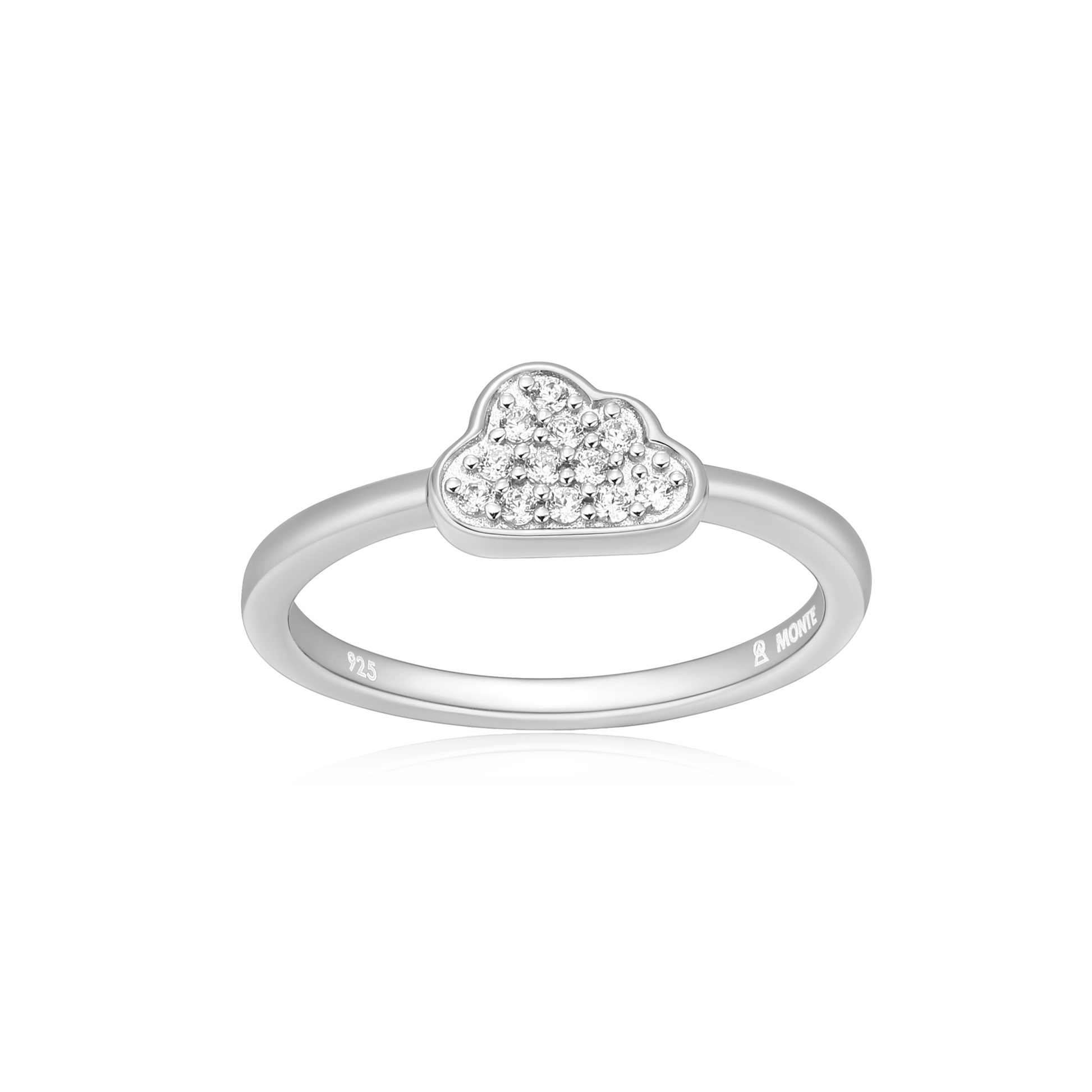 Silver Lining Cloud Ring in Rhodium-Plated Sterling Silver | M by Monte Luna