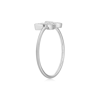 Butterfly Statement Ring in Rhodium-Plated Sterling Silver | M by Monte Luna