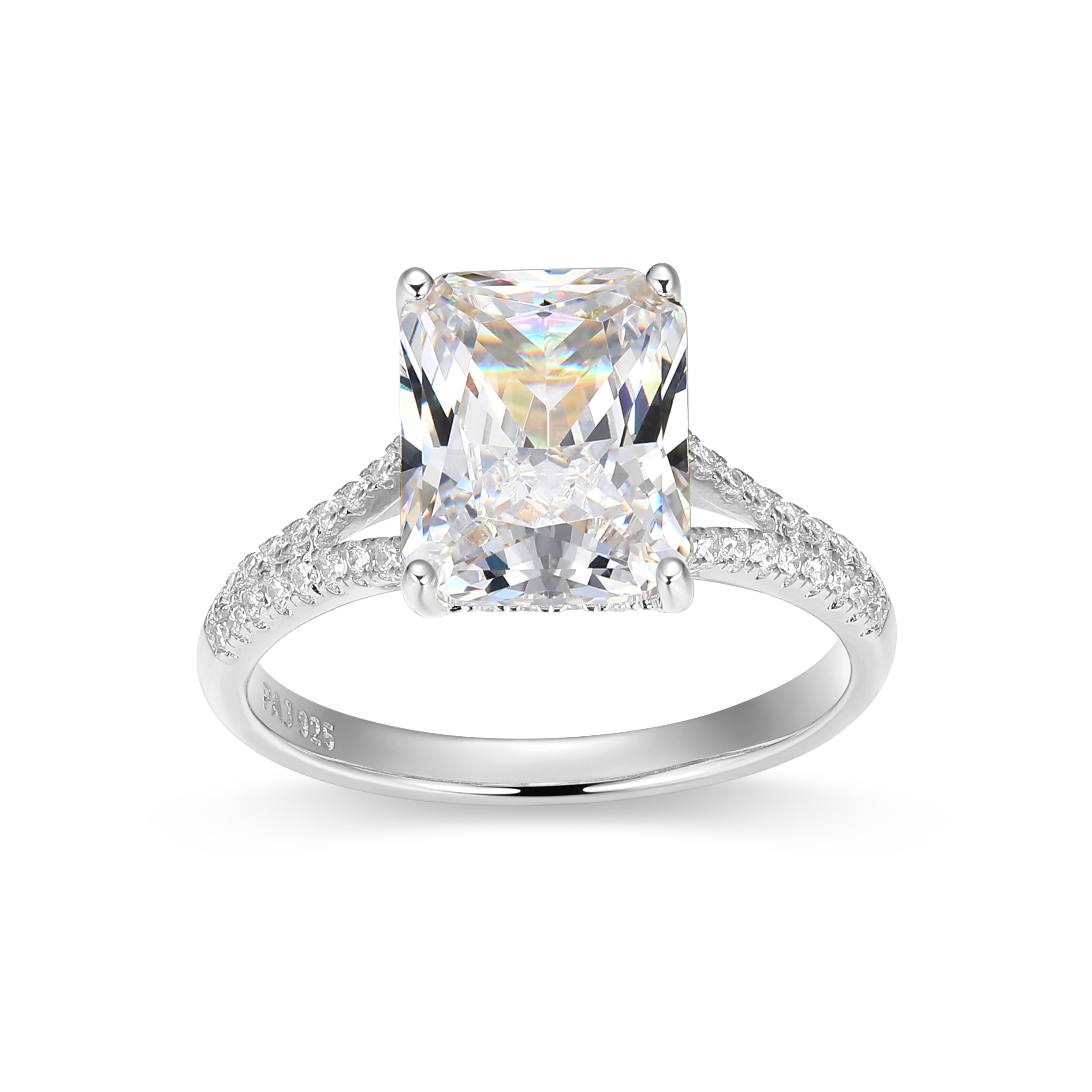 RR0215 - Solitaire Emerald-Cut CZ Ring – Paris 1901