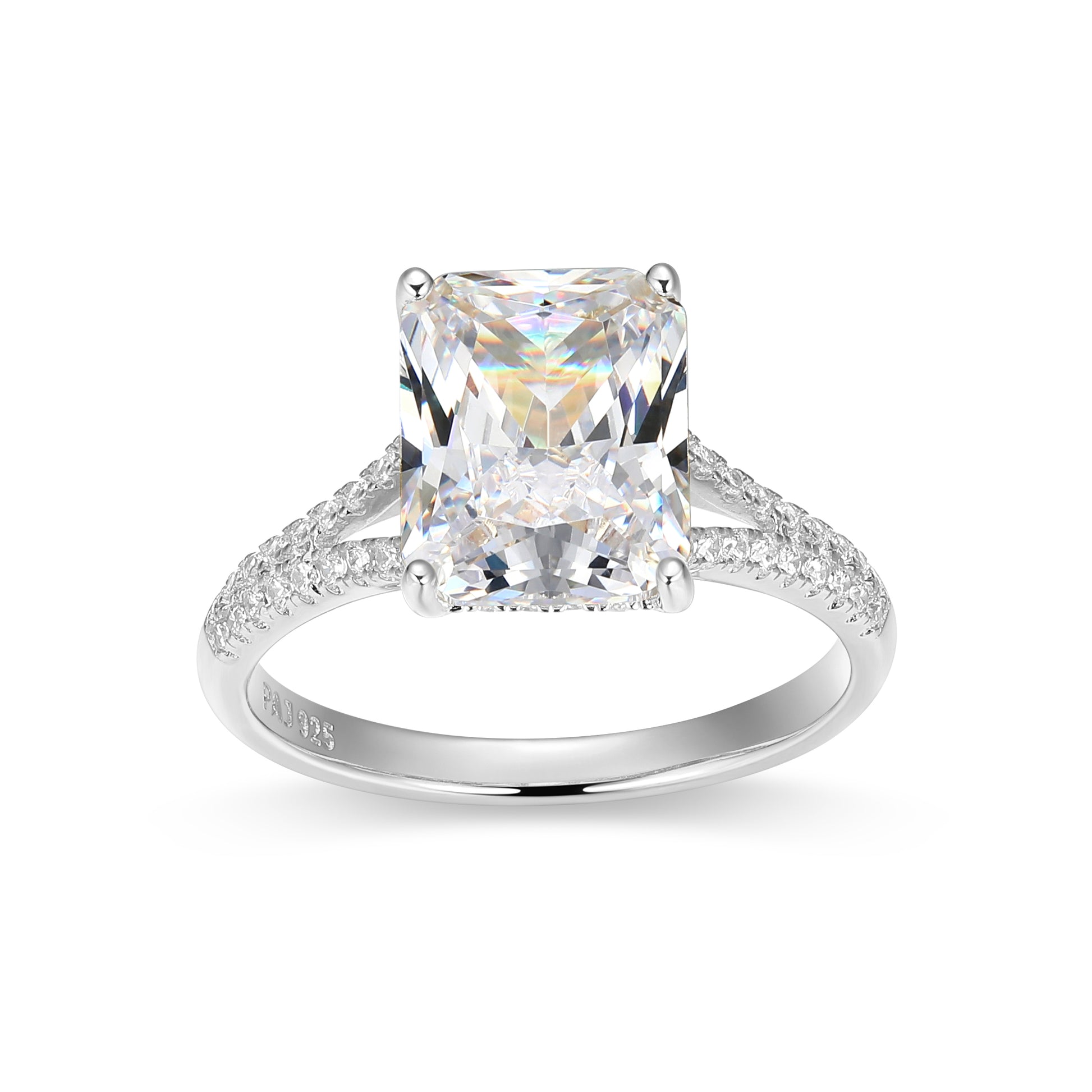RR0215 - Solitaire Emerald-Cut CZ Ring | reign