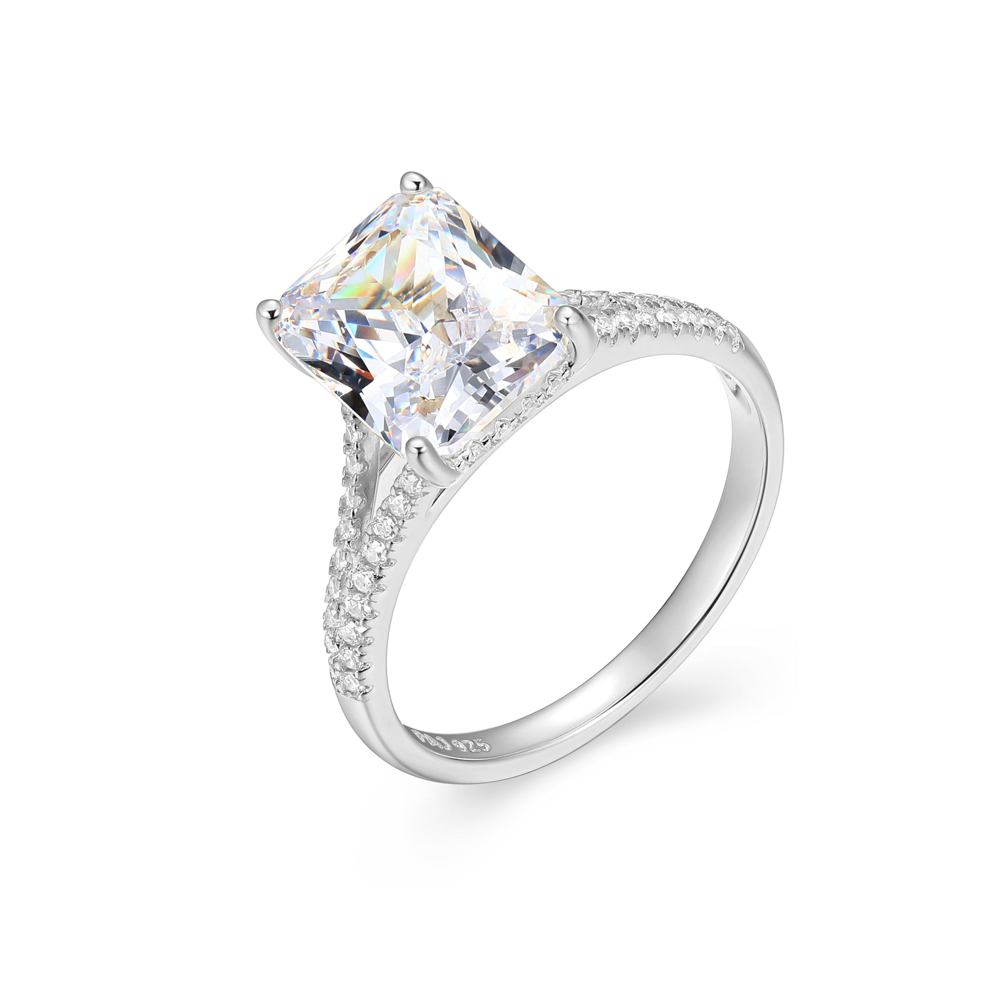 RR0215 - Solitaire Emerald-Cut CZ Ring | reign