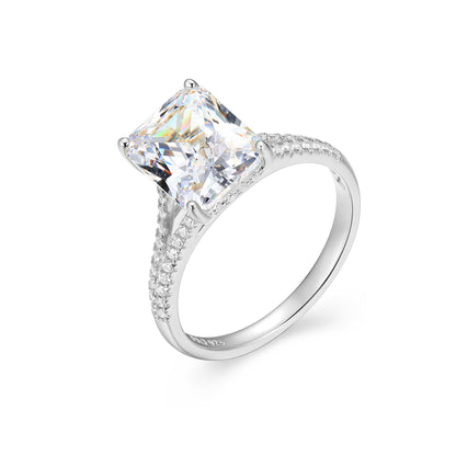 RR0215 - Solitaire Emerald-Cut CZ Ring | reign