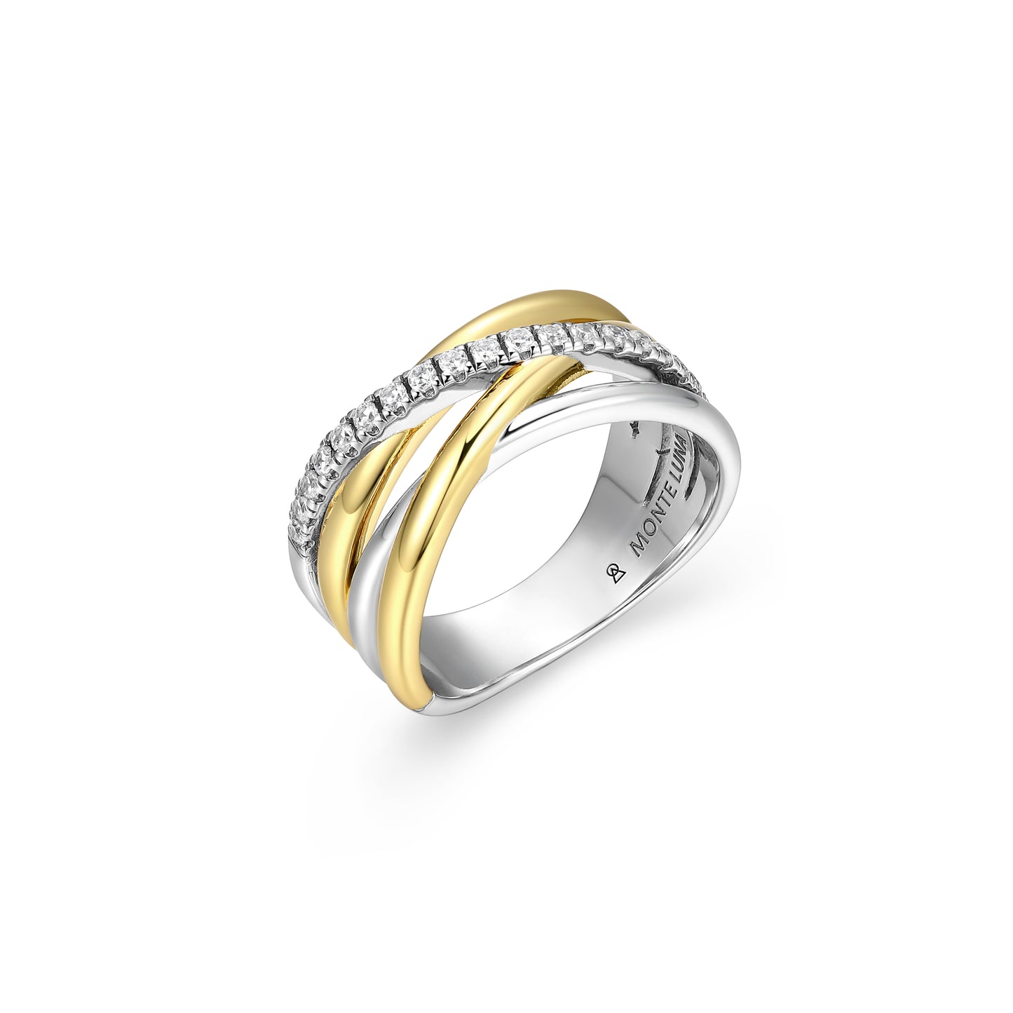 MR01376 - Adorn Two-Tone Highway Ring | Monte Luna