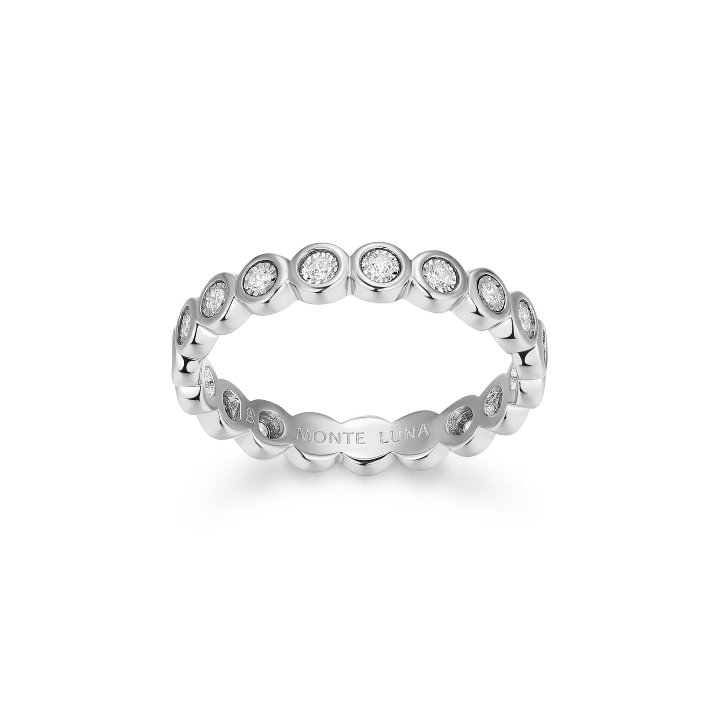 BR0304W5 - Bezel-Set Eternity Band Ring | m by monte luna