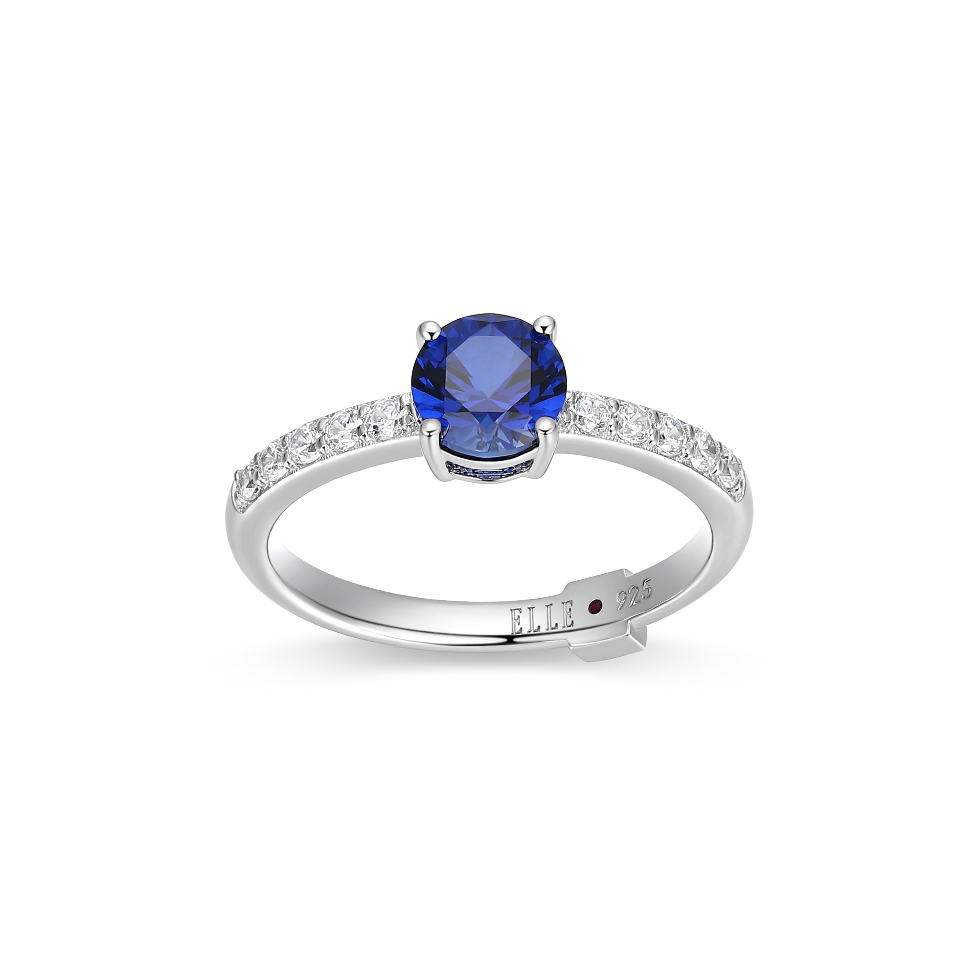LR02926 - Duchess Created Blue Sapphire Ring | elle