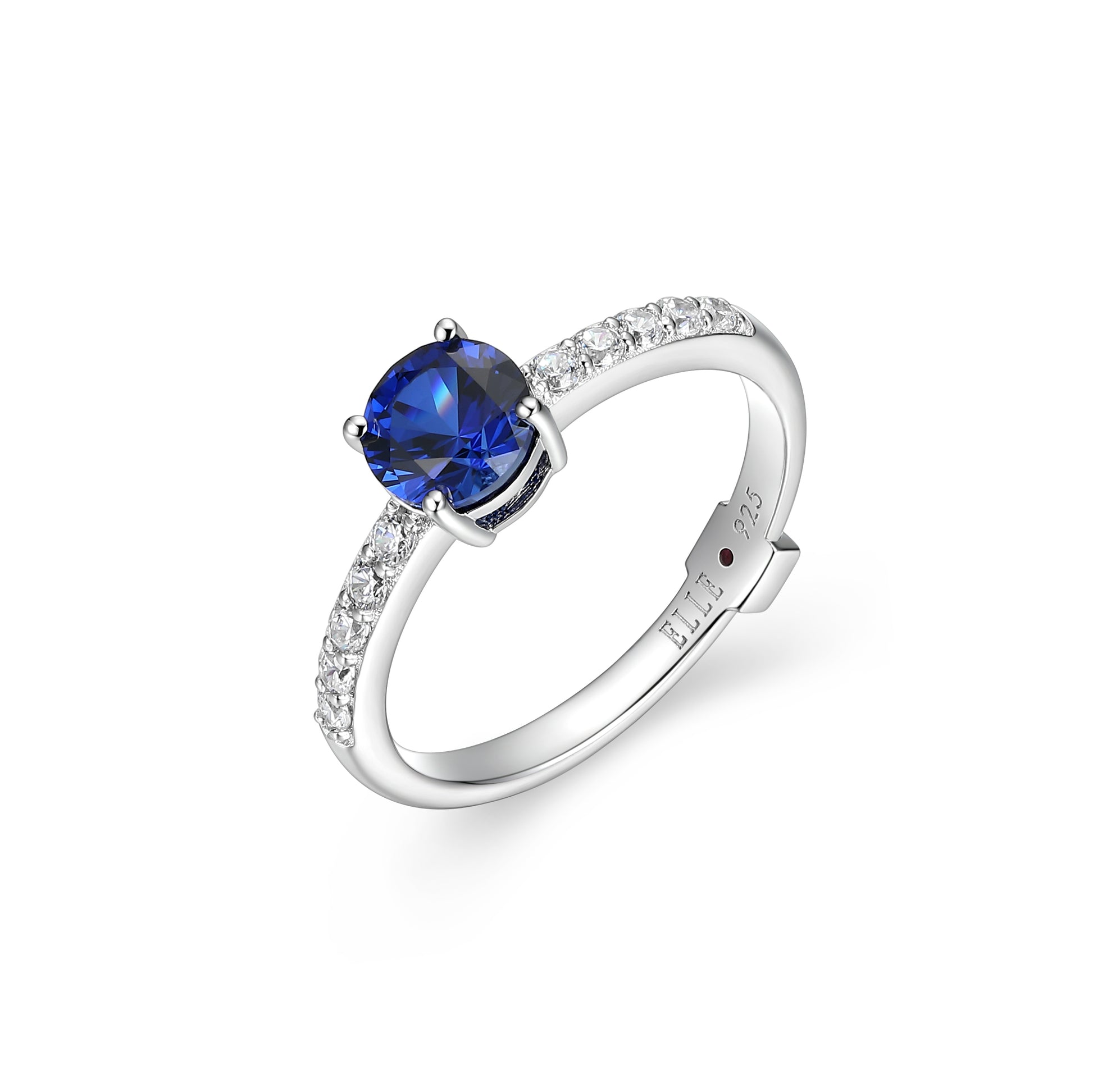 LR02926 - Duchess Created Blue Sapphire Ring | elle