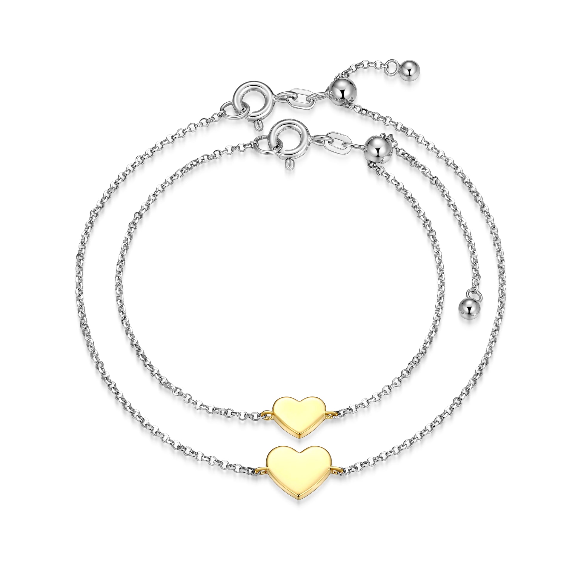 RB0218SET - Mini Me Heart Bracelet Set | Reign