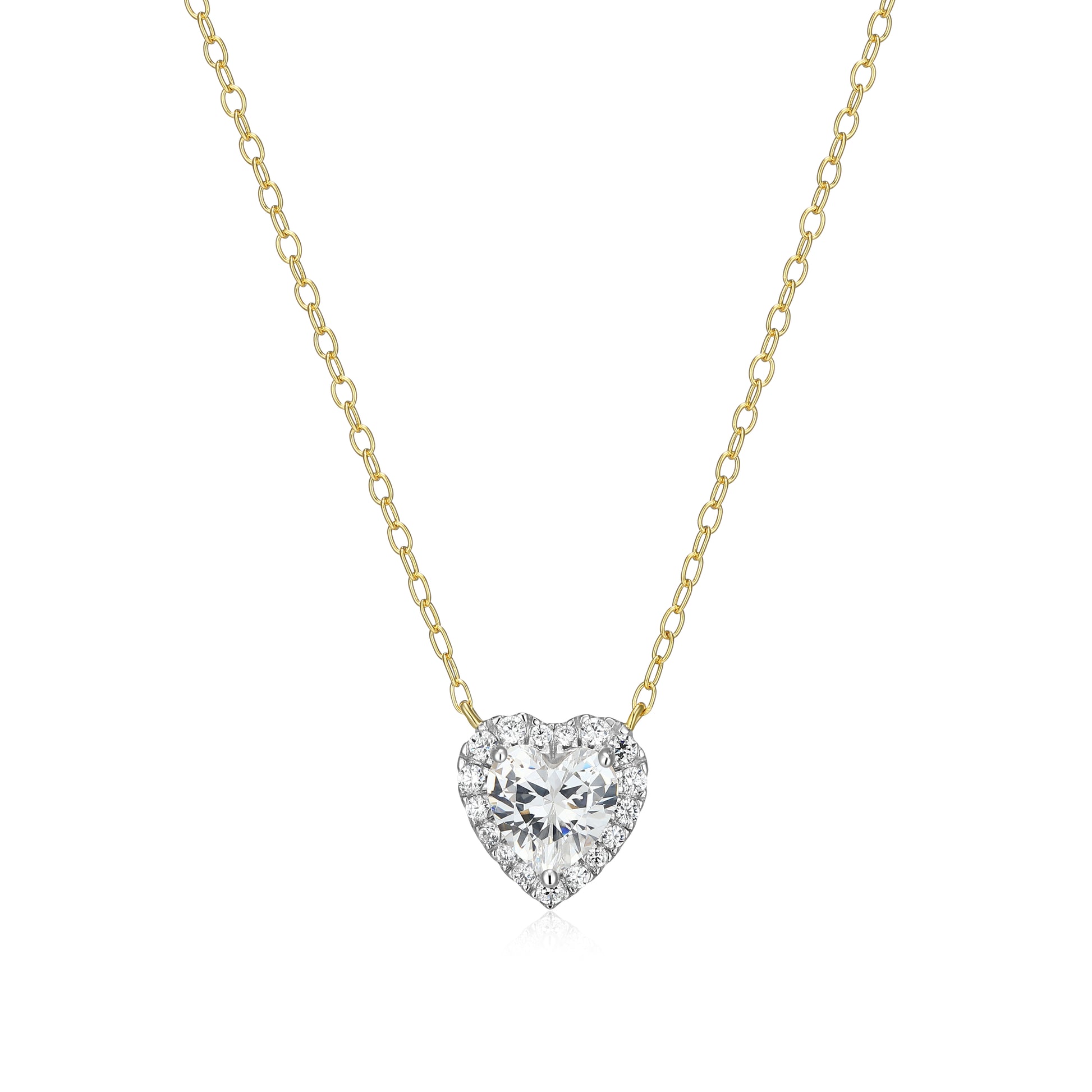 MN0149Y - Amoré Halo Necklace | Monte Luna
