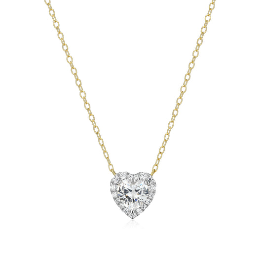 MN0149Y - Amoré Halo Necklace | Monte Luna