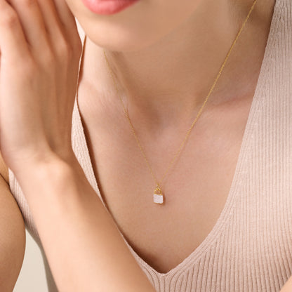 Lock Pendant Necklace in 14K Yellow Gold-Plated Sterling Silver | M by Monte Luna