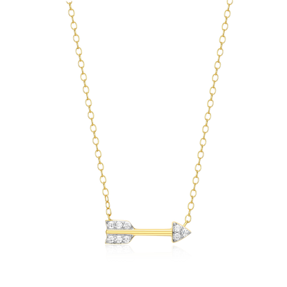 Arrow Statement Necklace in 14K Yellow Gold-Plated Sterling Silver | M by Monte Luna