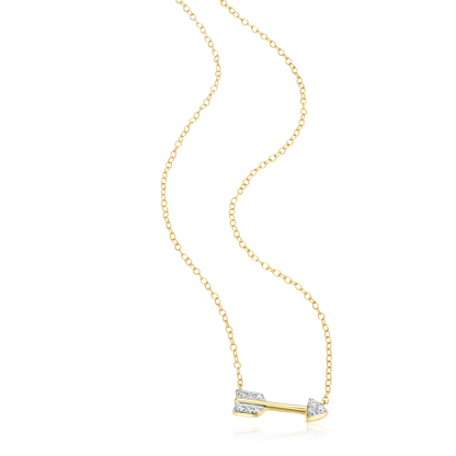 Arrow Statement Necklace in 14K Yellow Gold-Plated Sterling Silver | M by Monte Luna