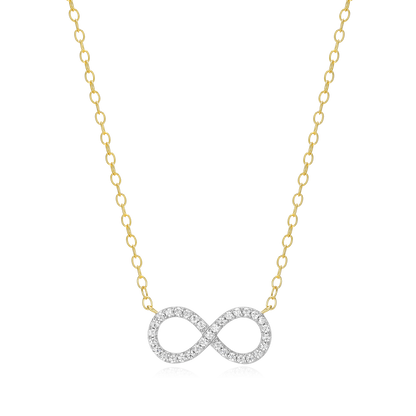 Infinity Statement Necklace in 14K Yellow Gold-Plated Sterling Silver | M by Monte Luna