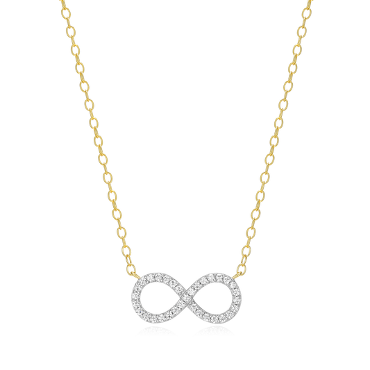 Infinity Statement Necklace in 14K Yellow Gold-Plated Sterling Silver | M by Monte Luna