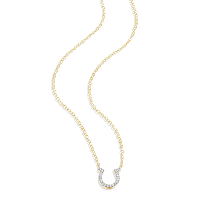 Horseshoe Statement Necklace in 14K Yellow Gold-Plated Sterling Silver | M by Monte Luna