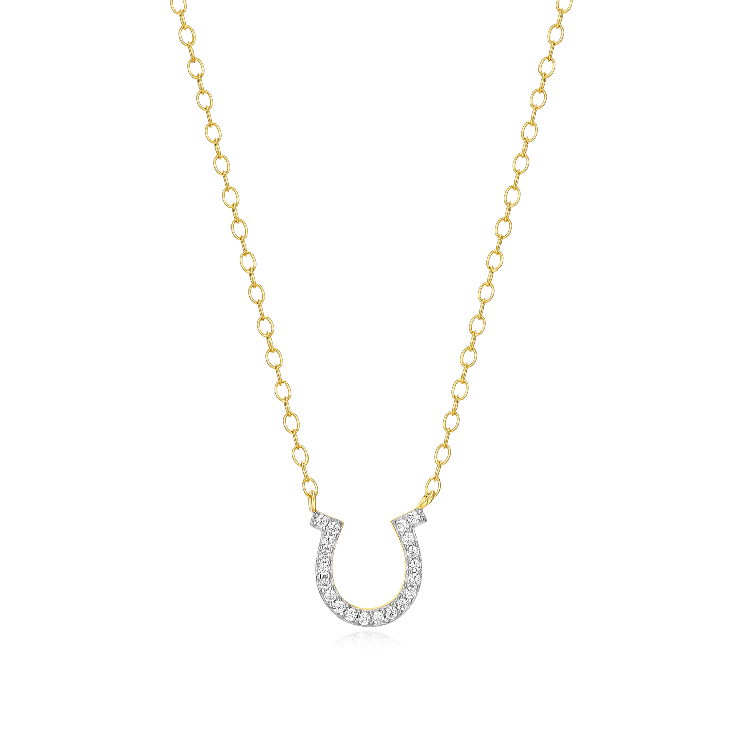 Horseshoe Statement Necklace in 14K Yellow Gold-Plated Sterling Silver | M by Monte Luna