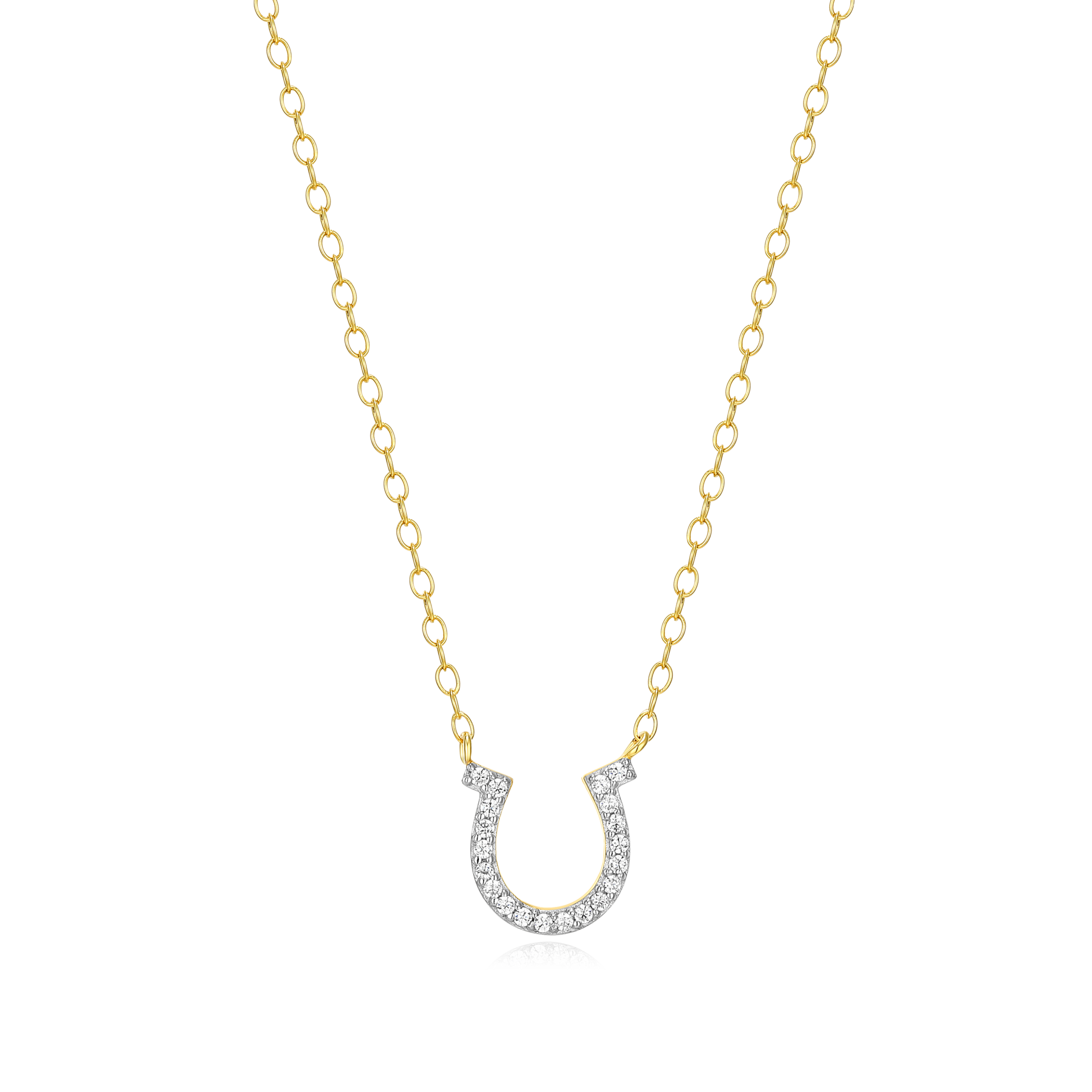 Horseshoe Statement Necklace in 14K Yellow Gold-Plated Sterling Silver | M by Monte Luna
