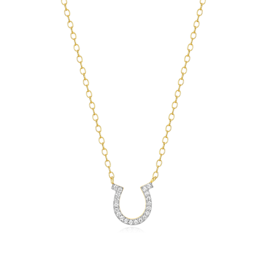 Horseshoe Statement Necklace in 14K Yellow Gold-Plated Sterling Silver | M by Monte Luna
