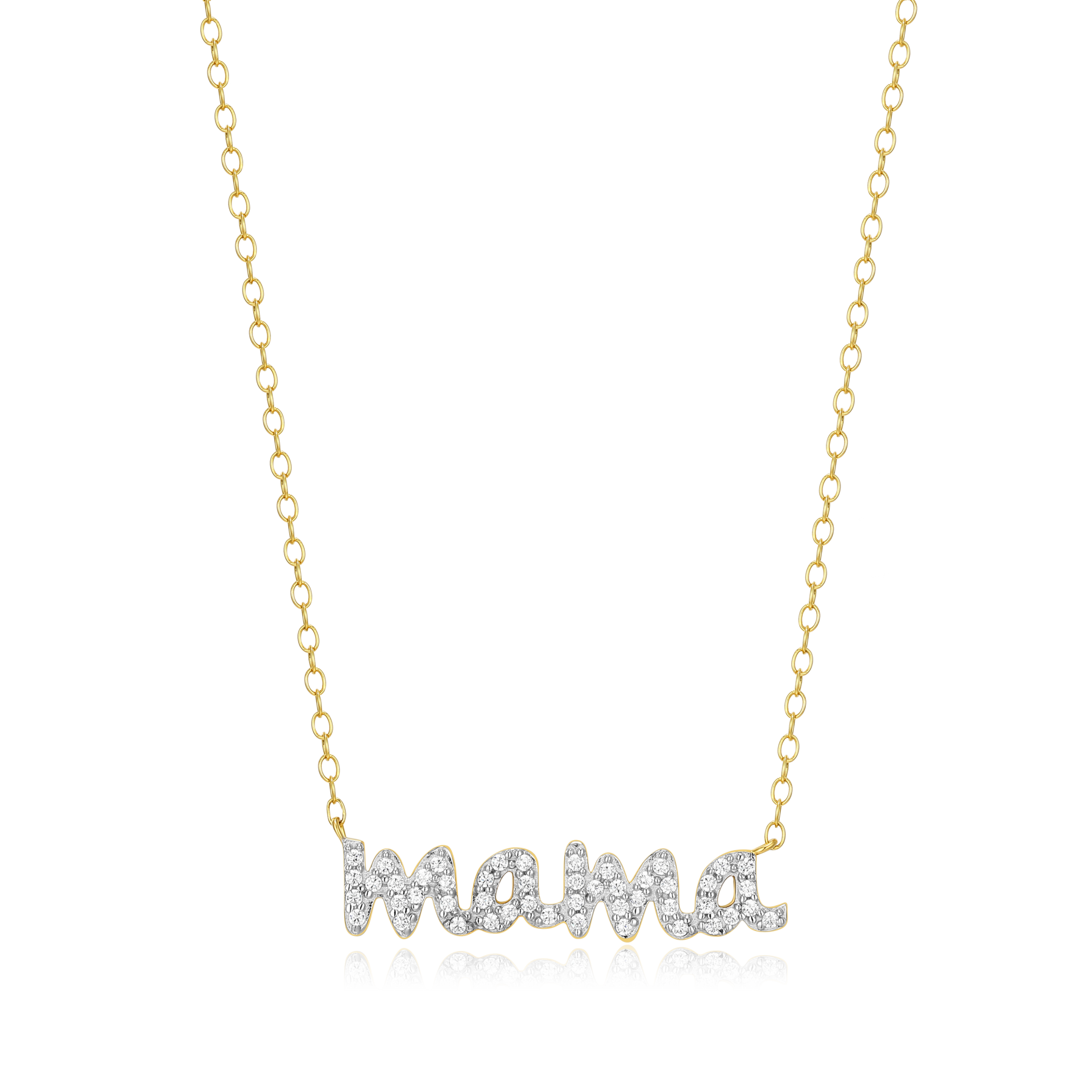 Mama Statement Necklace in 14K Yellow Gold-Plated Sterling Silver