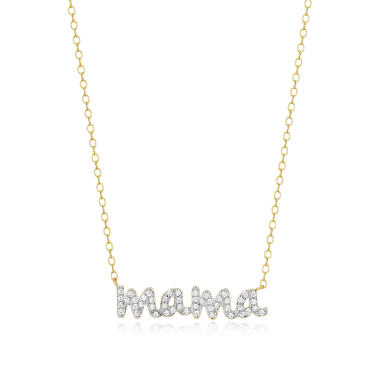 Mama Statement Necklace in 14K Yellow Gold-Plated Sterling Silver | M by Monte Luna