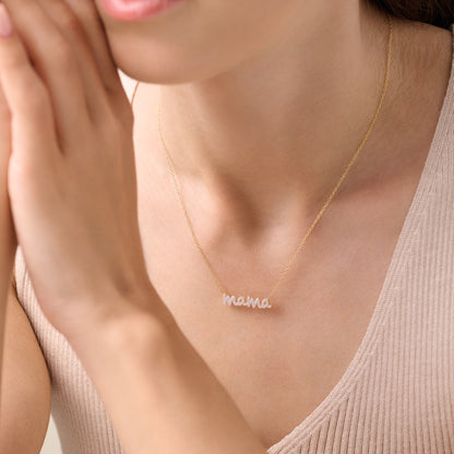 Mama Statement Necklace in 14K Yellow Gold-Plated Sterling Silver | M by Monte Luna