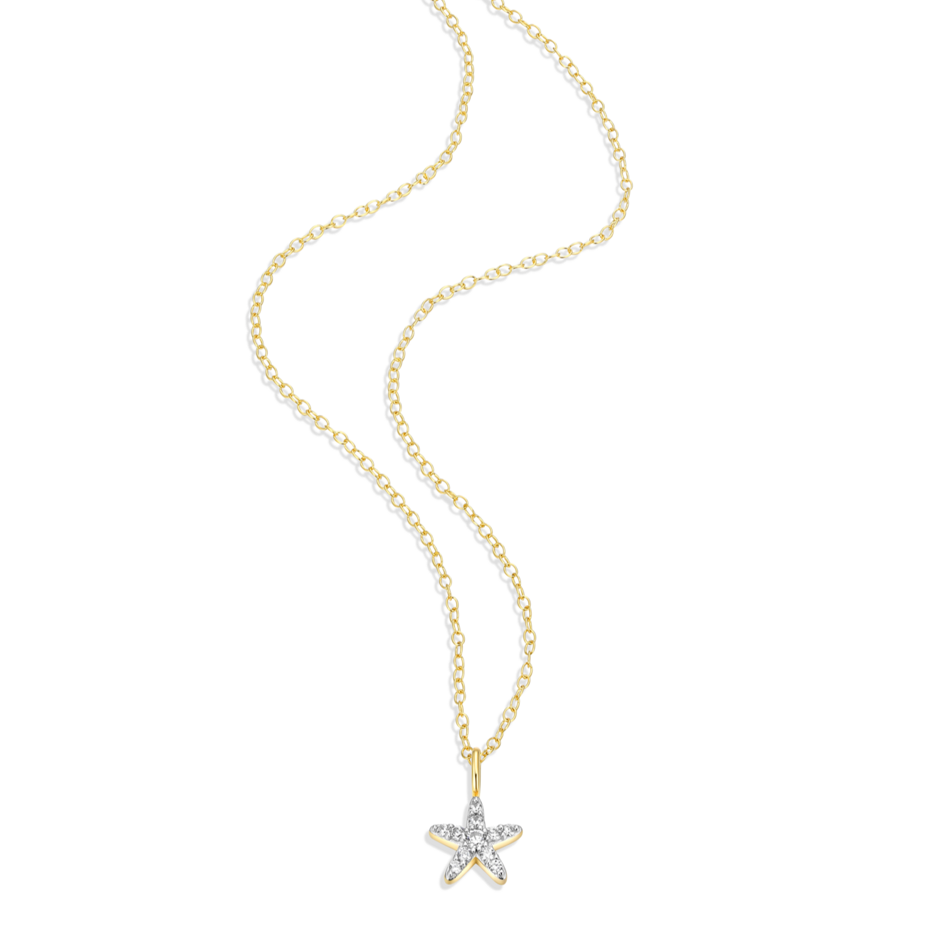 Starfish Statement Necklace in 14K Yellow Gold-Plated Sterling Silver | M by Monte Luna