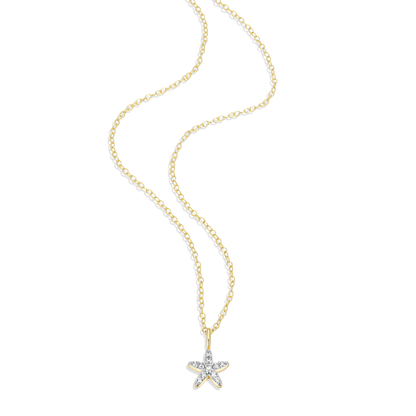 Starfish Statement Necklace in 14K Yellow Gold-Plated Sterling Silver | M by Monte Luna