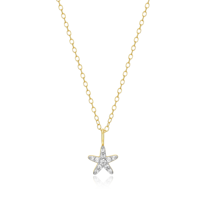 Starfish Statement Necklace in 14K Yellow Gold-Plated Sterling Silver | M by Monte Luna