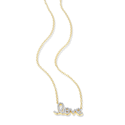 Love Statement Necklace in 14K Yellow Gold-Plated Sterling Silver | M by Monte Luna
