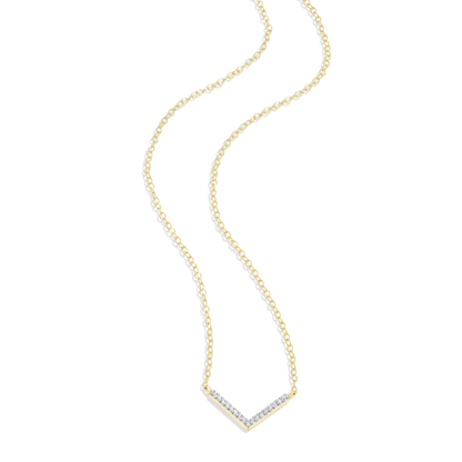 Chevron Statement Necklace in 14K Yellow Gold-Plated Sterling Silver | M by Monte Luna