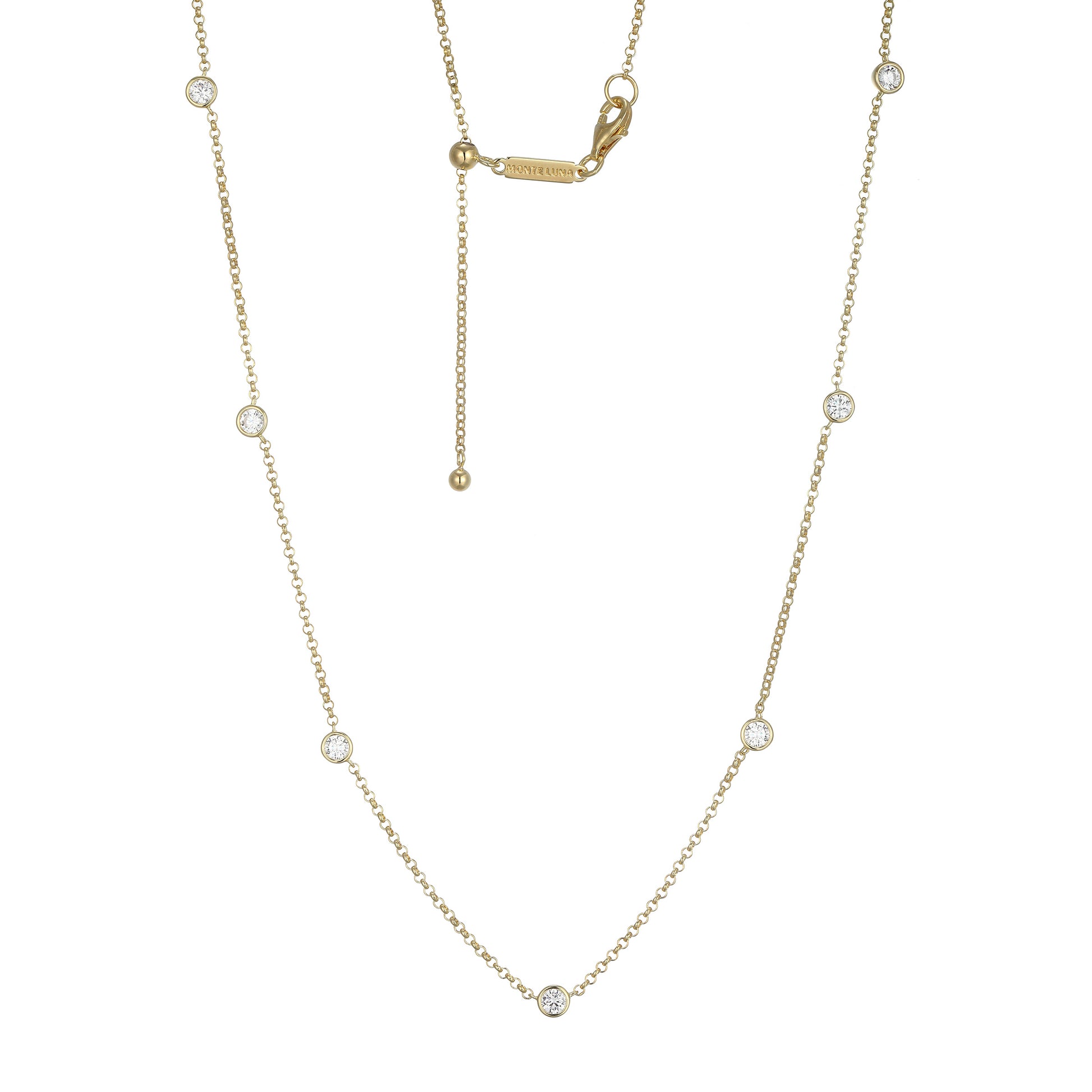MN0112 - Essentials Medium Station Lab-Created Diamond Necklace | Monte Luna