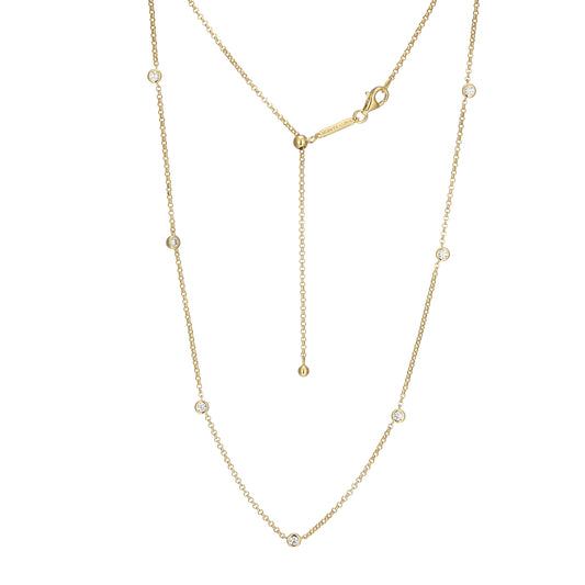 MN0111 - Essentials Small Station Lab-Created Diamond Necklace | Monte Luna
